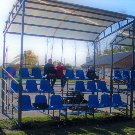 Купить Трибуна для зрителей 3 ряда на 20 мест с навесом и перилами в Спасе-Деменске 