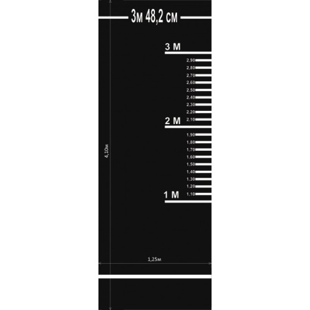 Купить Дорожка (разметка) для прыжков в длину с места для сдачи норматива (цв. черный) в Спасе-Деменске 