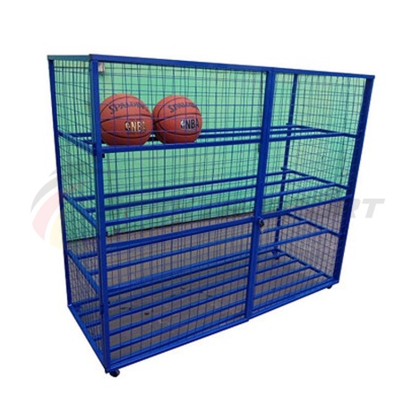 Купить Стеллаж для хранения мячей и инвентаря передвижной металлический (сетка) Цельносварной в Спасе-Деменске 